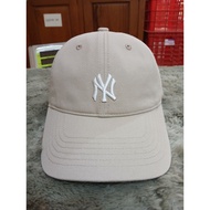 MLB NY SMALL WHITE CREAM CAP - OS ADJUST 100% ORIGINAL