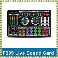 ASPO F999 Audio Mixer Live Voice Changer Mixing Console Amplifier Sound Card Phone Computer Universa