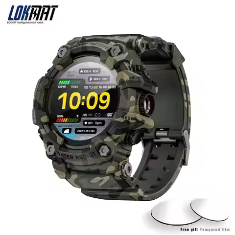 LOKMAT ATTACK-GT Upgrade Sport Smart Watch Waterproof Bluetooth Calls Rugged Smartwatches Flashlight