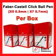 FABER CASTELL Ball Pen click X5 X7 (60pcs/Box) Faber Castell Pen