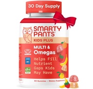 SmartyPants Kids Multivitamin Gummies - Improved Formula: 3 (DHA/EPA) Vitamins D3 C B12 B6 Vitamin A