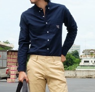 era-won เสื้อเชิ้ต คอปก แขนยาว Oxford Shirt ART-TOY collection สี Navy