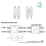 [AT] 50Pcs 6028/3528-WS2812B RGB (Similar To WS2812B) SMD Pixel LED Chip Built-in IC Programmable RG