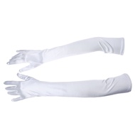 21" Women's Long Arm Satin Elbow Gloves for Party Wedding Costume