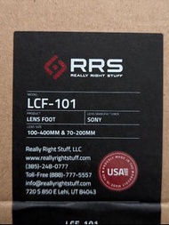 Really Right Stuff (RRS) LCF-101 replacement foot (鏡頭腳) for Sony FE, made in USA (美國製造)