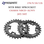 PROWHEEL 76BCD Round Narrow Wide Chainring Mountain bike AL7075 CNC 28T 30T 32T MTB bicycle Crankset