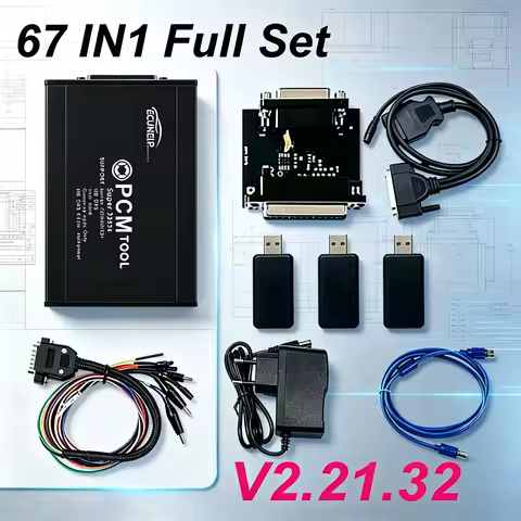 PCMflash Full 67IN1 V1.21 ECU Programmer VCI Scanmatik 2 Pro OBD USB Dongle SM2 PRO J2534 ECU PCM Ma