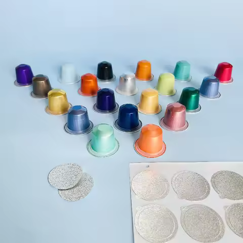 10Pcs/set Reusable Nespresso Coffee Capsules Disposable Nespresso Pods Empty Aluminum Foil Coffee Ca