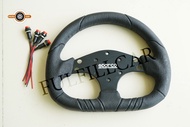 พวงมาลัยรถยนต์ 12นิ้ว พวงมาลัยรถยนต์ sparco รุ่น: Horn steering wheel สีดำ