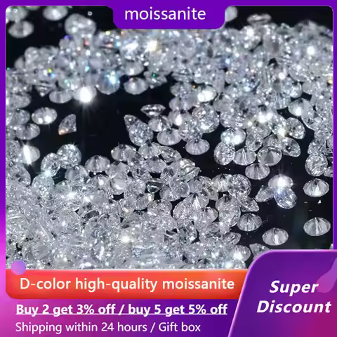 Moissanite D-color VVS1 grade 6.5mm eight heart eight arrow one carat round boutique bare stone whol
