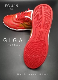 Giga Futsal รองเท้าฟุตซอล รองเท้าฟุตซอลรุ่น FG 419 สีแดง/แดง