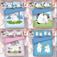 姆明家族 姆明 Moomin 公仔 床單套裝 床上用品 枕套 床笠 枕頭 亞美 阿美 史力奇 歌妮