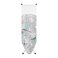 brabantia Size C Ironing Board 124X45Cm W/Solid Steam Iron Rest Ivory- Dragonfly