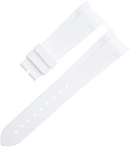 For Tudor Strap Bay GMT Curved End Folding Buckle Wristband Bracelet 41mm Dial 22mm Fluoro Rubber Wa