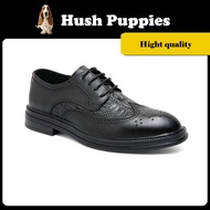Hush Puppies Men Shoes รองเท้าผู้ชาย รุ่น Lincoln D.Wav - สีดำ รองเท้าหนังแท้ รองเท้าทางการ รองเท้าแบบสวม