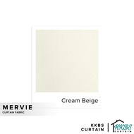 KKBS CURTAIN Mervie Curtain Fabric Cut by Meter - Cream Beige (126")
