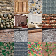 10M / 5M Waterproof Wallpaper Roll 3D Grain Stone Brick for Living Room Bedroom Wall Papers