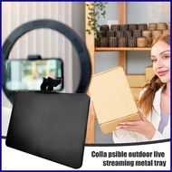 Tripod Tray Outdoor Live Streaming Pallet Folding Laptop Stand Tray for Workplace Meeting Home Movie