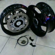 Velg delkevic ninja 250 fi z250fi double disc Velg tapak lebar 55 inc