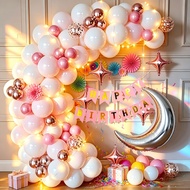 Party Decoration Set Backdrop 18th 21th Birthday Balloon Arch Garland Debut Anniversary Bride Shower