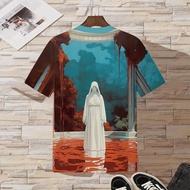 Fashion ghost Graphics T Shirts Summer Trend Short Sleeve O Neck 3D Printed Christian T-shirts Casua