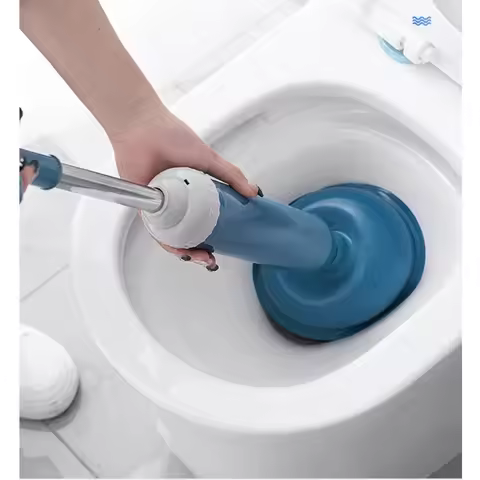 High Pressure Toilet Plunger Pump Anti Clog Drain Unblock Dredge Tool Bathroom Kitchen Sink Stainles