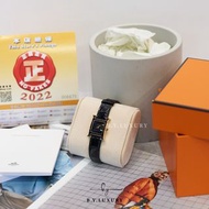 🔥週年減價優惠｜實體門市🎉 Hermes Heure H PM Watch 25mm Small Model Noir Rose Gold 短吻鱷 鱷魚皮 黑配玫瑰金 H 手錶
