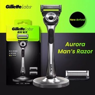 Gillette Labs Razor Aurora Series with 5 Nano Blades, Flexdisc, and Skin-Friendly Design. Ergonomic 