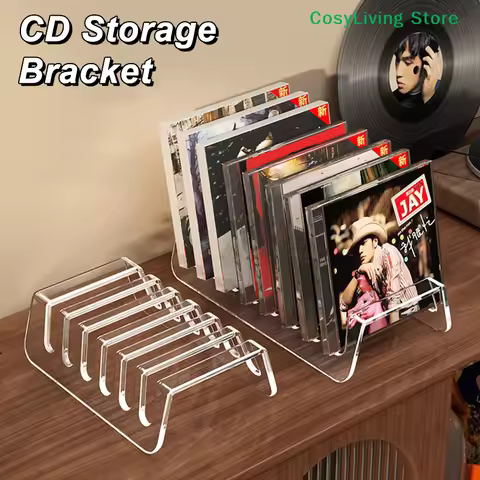 [CL]Multifunctional CD Rack Album Display Rack Storage Rack Counter Display Rack Transparent For Rec