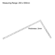 【High Cost-Performance】 500mm Steel Framing Square Ruler 90 Degree Scale Ruler Dual Side Angle Ruler Measuring Tool For Woodworking Carpenter Engineer