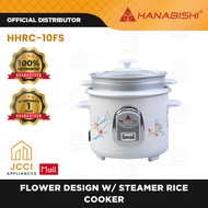 Hanabishi Flower Design With Steamer Rice Cooker Original with 1 Year Warranty HHRC 10FS