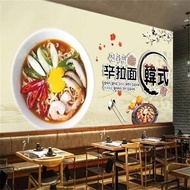 Korean Style Noodles Kimchi  3d Wallpaper for Noodle Shop Snack Bar Restaurant Background Wall Self Adhesive Mural Wall Paper