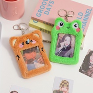 Plush Photocard Holder Kawaii Frog And Fox Kpop Idol Photo Card Holder Girls Cute Keychain ID Credit