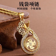 Lucky New Style Transfer Copper Coin Necklace Time to Run Women's Wallet Fengshengshuiqi ii18 Pendan
