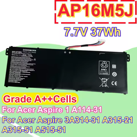 Factory Direct AP16M5J Laptop Battery For Acer Aspire 1 A114-31 Aspire 3 A314-31 A315-21 A315-51 Ext