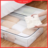 30L/27L/18L Under-bed Storage Box PVC Transparent Foldable Storage Box Dustproof Waterproof Organize