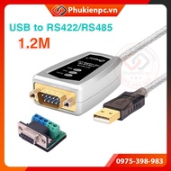 USB to RS422 RS485 conversion cable 1.2M long, with LED light, Dtech DT-5019. Connect computer USB p