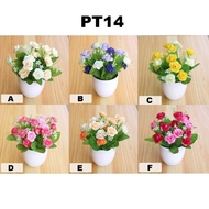 FYGALERY Pot Bunga Mawar dan Bunga Hydrangea Tanaman Hias Bunga Hias