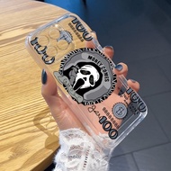 mobile phone case
 Phone Case - Black And White Funny Currency Painted Pattern Transparent Phone Cas