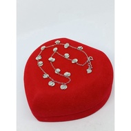 Nori anklet + thin m.koin + adjust chain/genuine silver 925 gold plated anklet