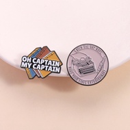 Movie "Dead Poets Society" Lines Brooch Cartoon Book Badge Oh Captain My Captain Classic Element Pin