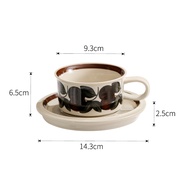 French Antique Ceramic Coffee Cup Saucer Afternoon Tea Cup