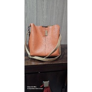 PRE LOVED DAVID JONES ORANGE HANDBAG