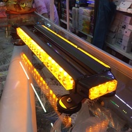 ไฟ LED ไฟไซเรน เหลือง-เหลือง ไฟฉุกเฉิน ไฟกู้ภัย ไฟไซเรนติดหลังคา 60cm  4ท่อน 2หน้า มีข้าง 3W เต็มสว่างตาแตก 12V-24V พร้อมขาแม่เหล็ก