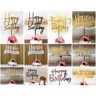 JWIZ 8 Designs Happy Birthday Acrylic Cake Topper Cake Decoration Party Supplies