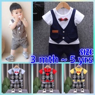 [MummyKids] Vest Summer Fashion Cotton Baby Boy Kids Formal Bow Tie Set Suits & Pants | Budak Lelaki