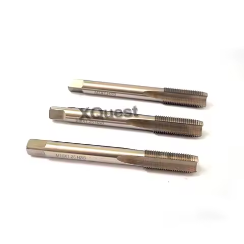 XQuest HSS Hand tap M6X0.75 M6X0.5 Plug taper M7X0.75 M7X0.5 M7X1 Metric Fine Thread Straight Flute 