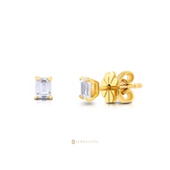 Jewellista ต่างหูเงินแท้ 925 ประดับพลอย CZ รุ่น Vela 4mm. 5mm. 6mm.