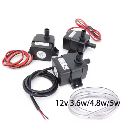 DC 12V Mini Water Pump Fountain Aquarium Pumps 3.6w 4.8W 5w 240L/H Waterproof 8mm Power Brushless Mi