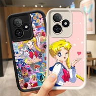 Z-9 Sailor Moon Silicone Case for Realme C55 C51 C51S C63 C53 Narzo N63 Note 50 N53 N55